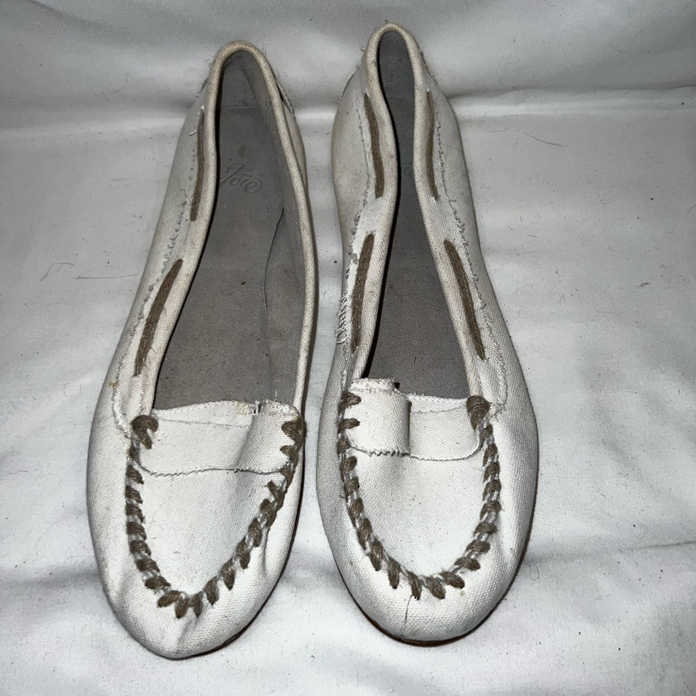 Joie white flats